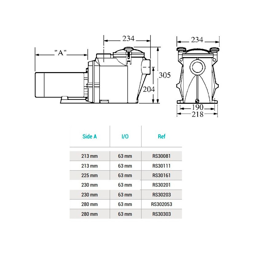 Насос с префильтром Hayward RS II RS30111