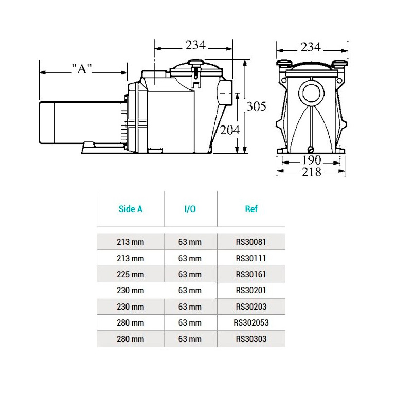 Насос с префильтром Hayward RS II RS30161