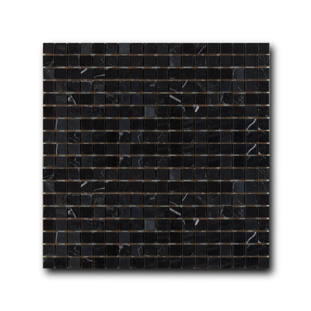 Мозаика каменная однотонная Marble Nero 15х15 Art&Natura