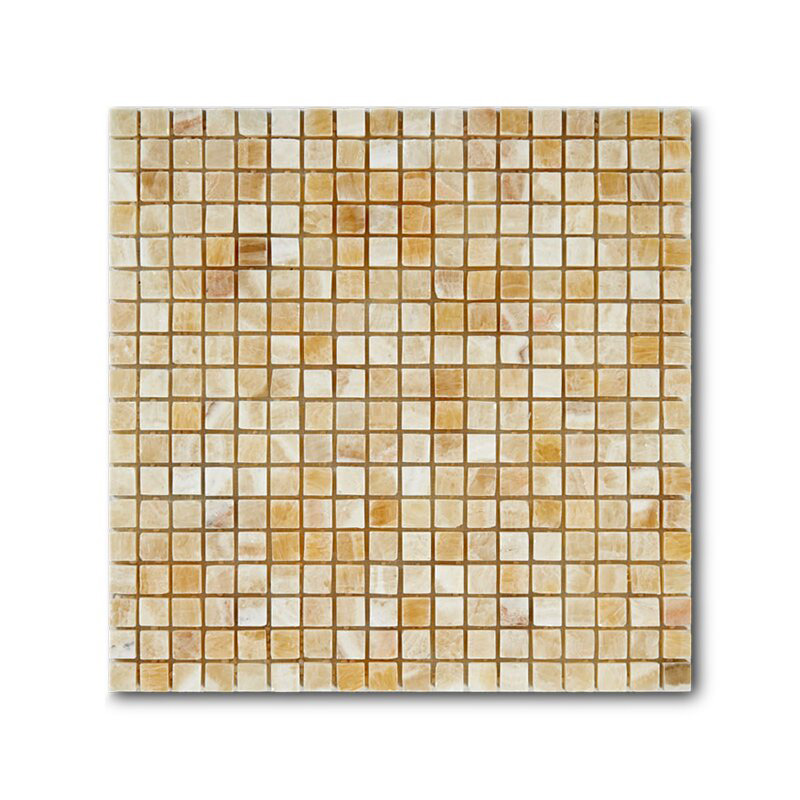 Мозаика каменная однотонная Marble Onix Miele 15х15 Art&Natura