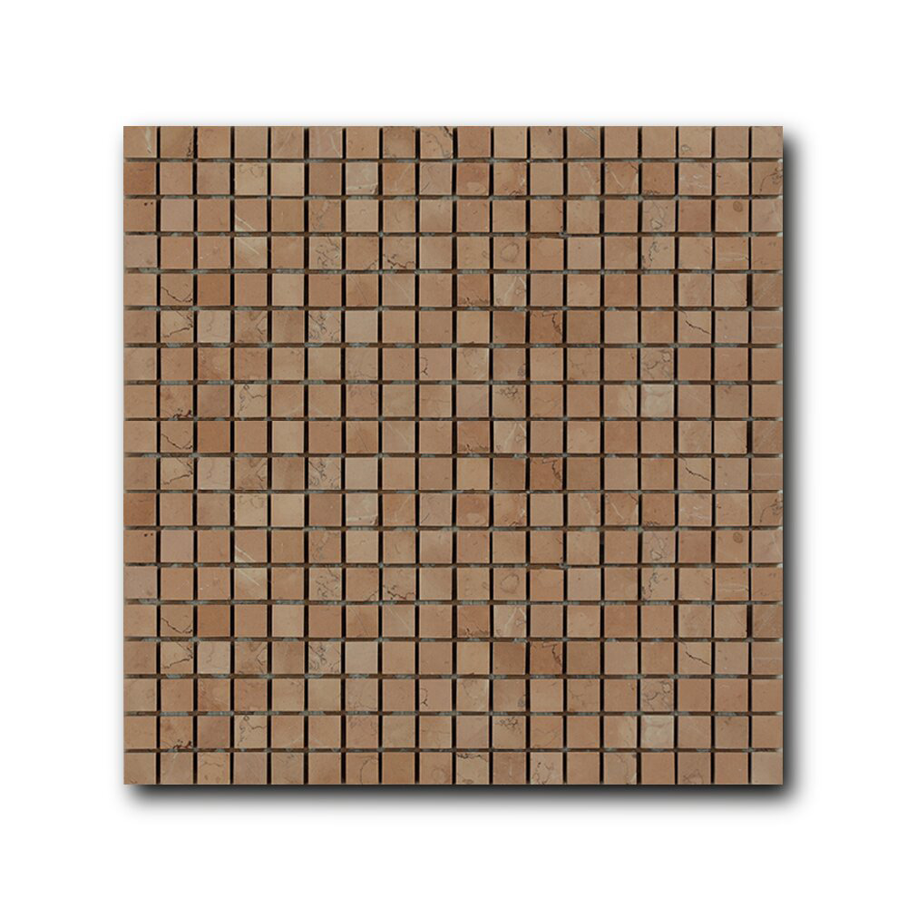 Мозаика каменная однотонная Marble Rosa Perlino 15х15 Art&Natura