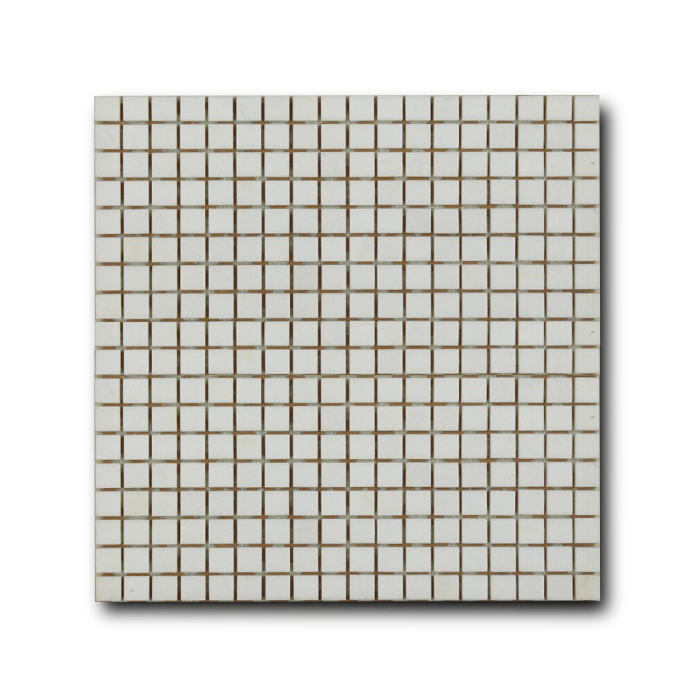 Мозаика каменная однотонная Marble Thassos 15х15 Art&Natura