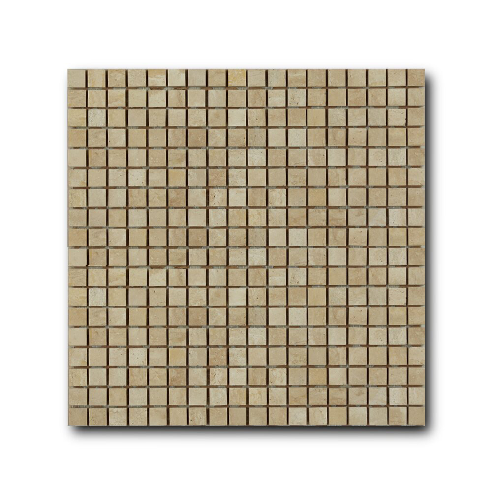Мозаика каменная однотонная Marble Travertino Classico 15х15 Art&Natura