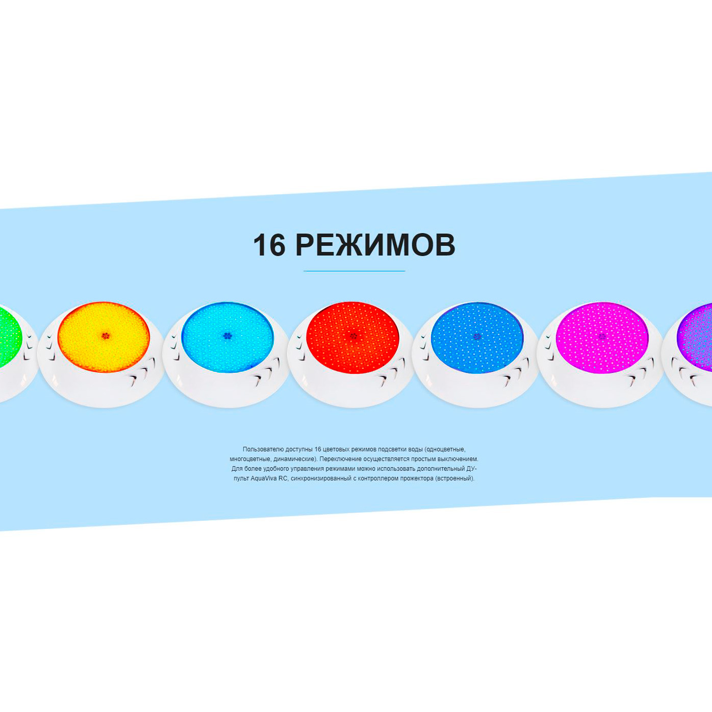 Светильник Aquaviva LED003 пласт. 18 Вт (универсал) RGB