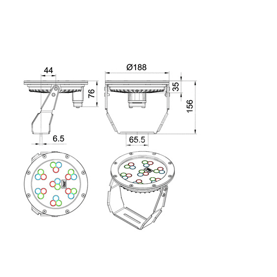 Светильник OASE ProfiLux LED XL RGBW Flood 1500 /DMX/02