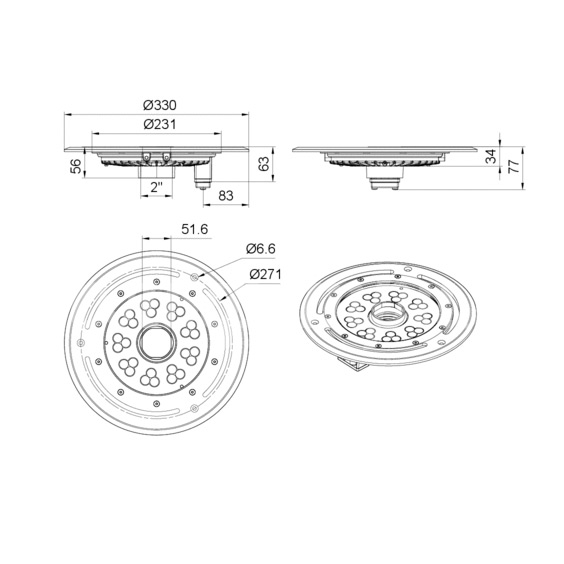 Светильник OASE ProfiPlane LED XL RGB Spot /DMX/02