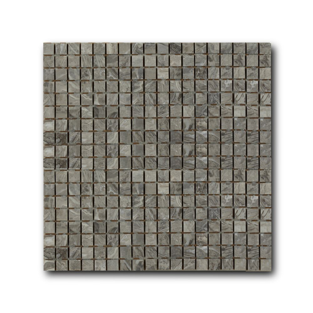 Мозаика каменная однотонная Marble Bardiglio Extra 15х15 Art&Natura