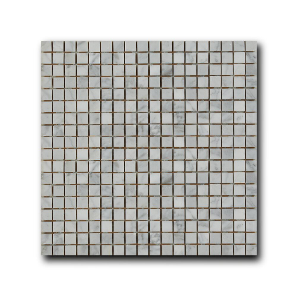 Мозаика каменная однотонная Marble Bianco Carrara 15х15 Art&Natura