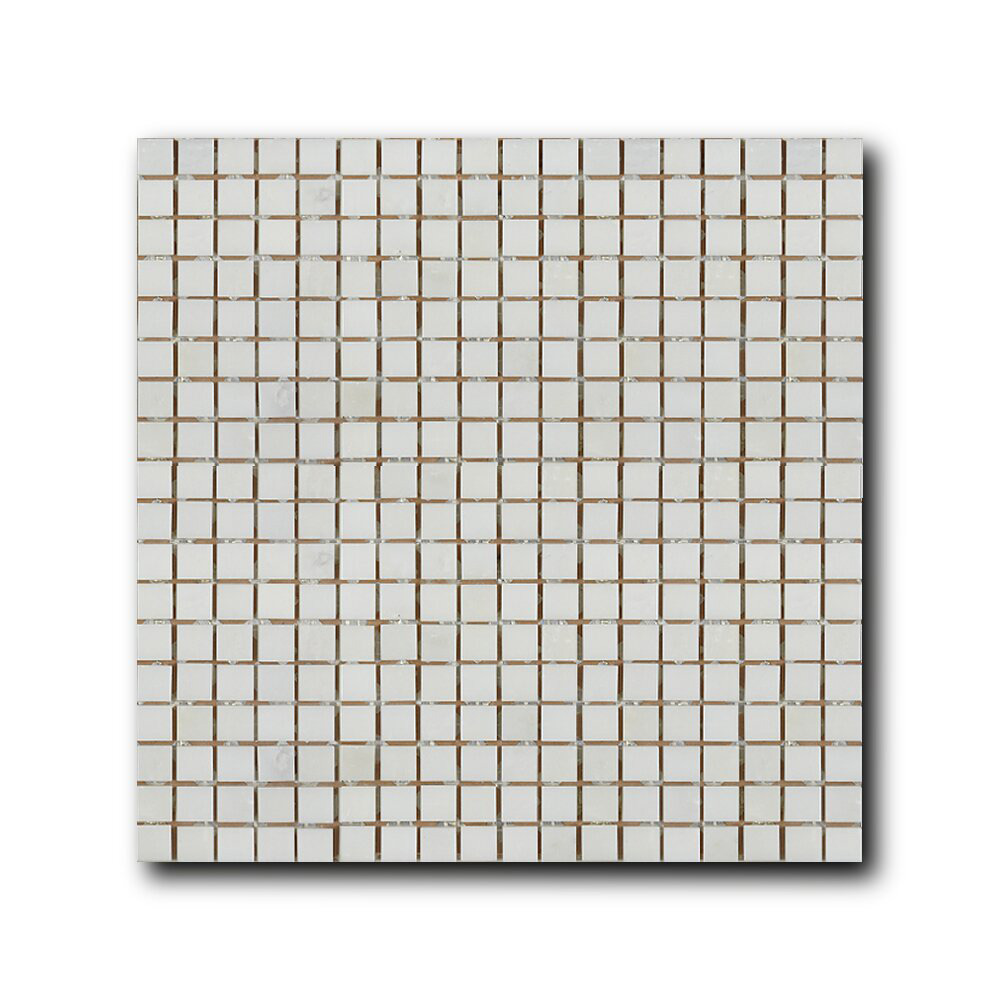 Мозаика каменная однотонная Marble Calacatta 15х15 Art&Natura