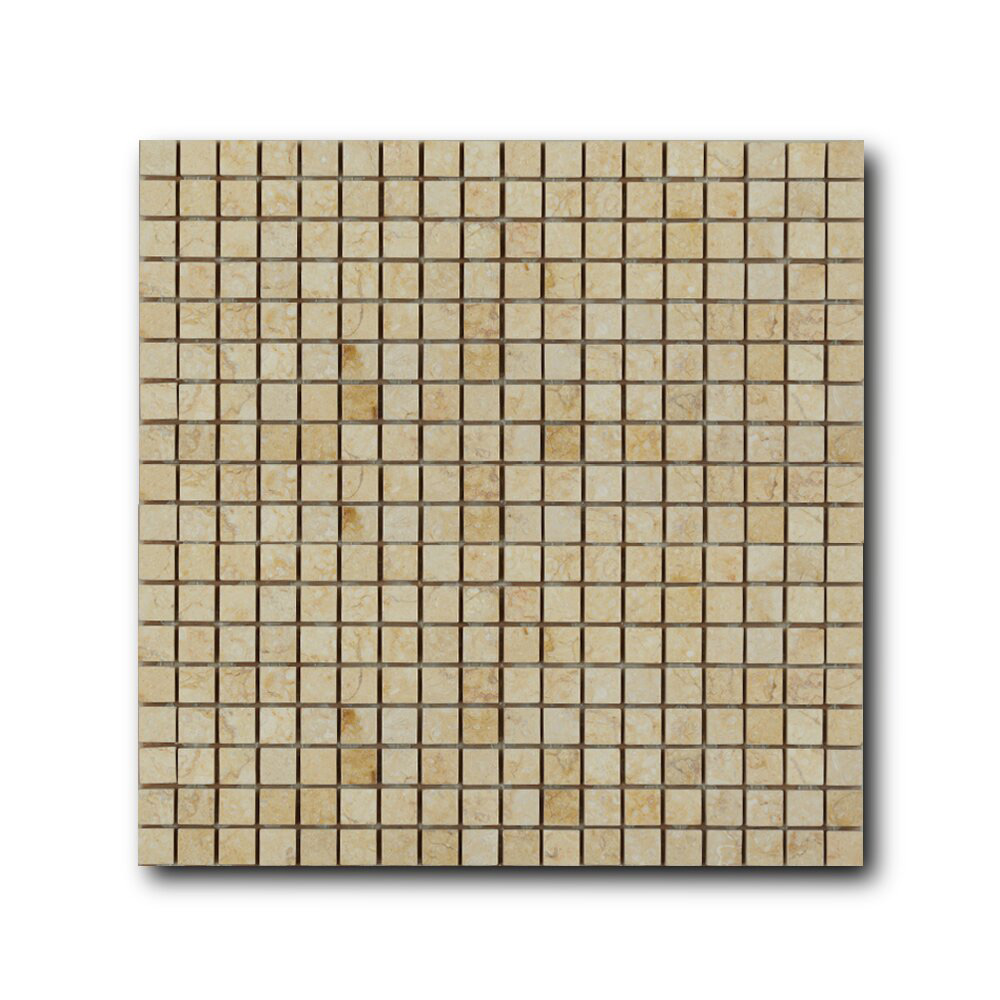 Мозаика каменная однотонная Marble Gold Byzantine 15х15 Art&Natura