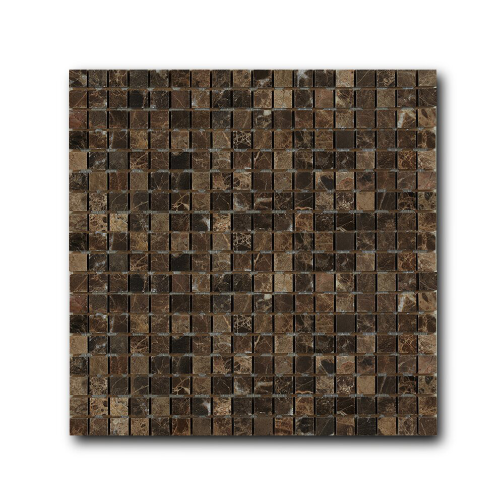 Мозаика каменная однотонная Marble Imperador Dark 15х15 Art&Natura