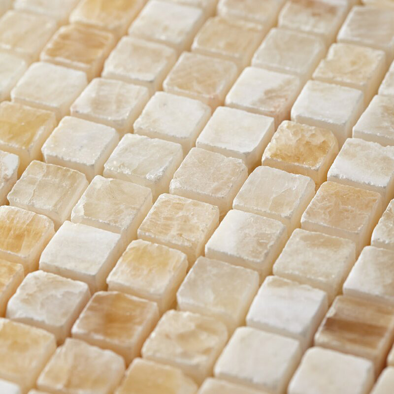 Мозаика каменная однотонная Marble Ivory Travertine 15х15 Art&Natura