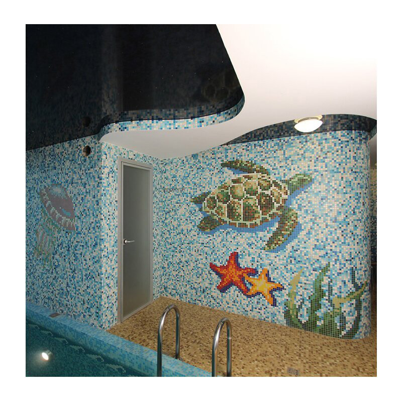Мозаика стеклянная микс Aquatica Florida R+ 20x20 Rose