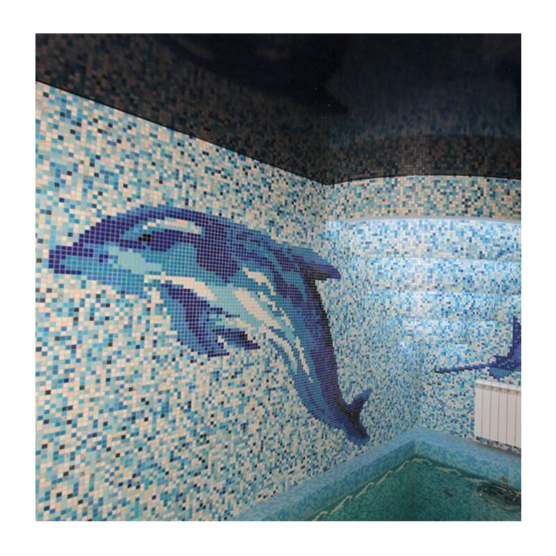 Мозаика стеклянная микс Aquatica Florida R+ 20x20 Rose