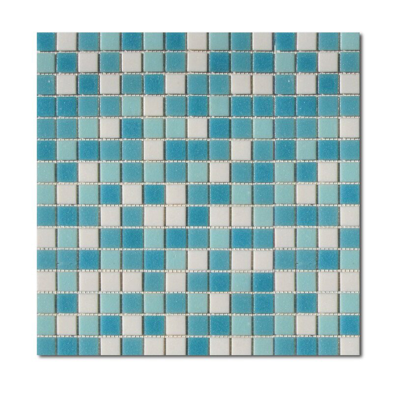 Мозаика стеклянная микс Aquatica Light Blu R+ 20x20 Rose