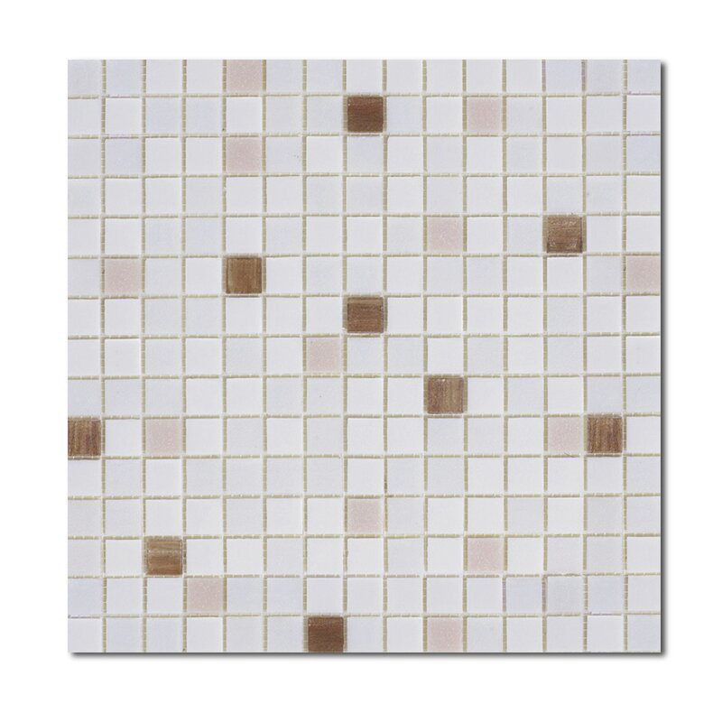 Мозаика стеклянная микс Aquatica White Rose R+ 20x20 Rose