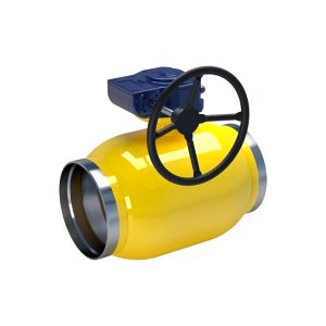 Кран стальной газовый NAVAL сварка-сварка DN150 PN25 с редуктором
