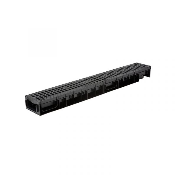 Лоток Ecoteck MEDIUM 100.65 h85 с решеткой пластиковой класс С250 черный