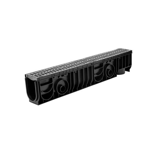 Лоток Ecoteck MEDIUM 100.175 h195 с решеткой пластиковой класс С250 металлик