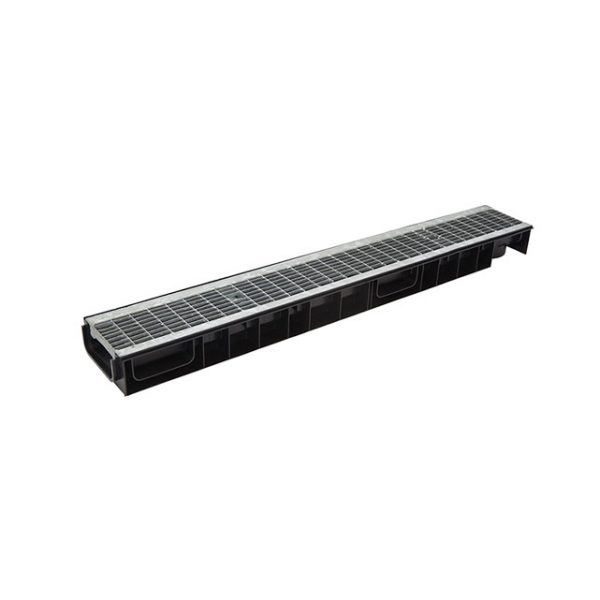 Лоток Ecoteck STANDART 100.65 h69 с решеткой сварной оцинкованной класс В125
