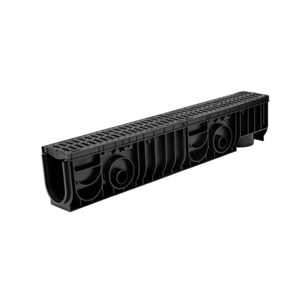 Лоток Ecoteck MEDIUM 100.175 h195 с решеткой пластиковой класс С250 черный