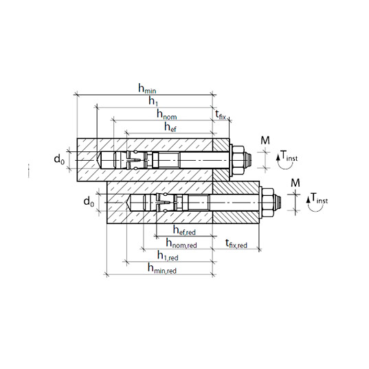 Клиновой анкер MKT B 8-15-24/80 A4 нерж. 01120501