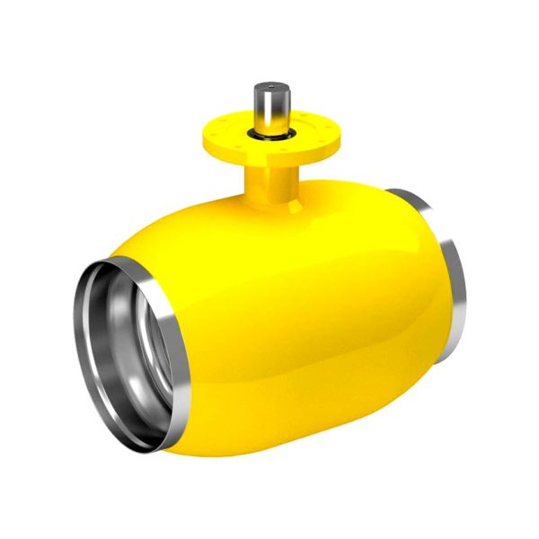 Кран стальной BROEN BALLOMAX газовый с ISO фланцем с рукояткой сварка-сварка DN 125 PN25 КШГ 71.102.125.А.25
