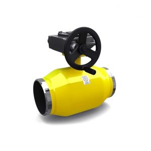 Кран стальной LD газовый с редуктором сварка-сварка КШ.Ц.П.Р.GAS.050.040.Н/П.02 DN50 PN40