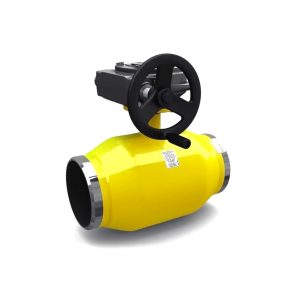 Кран стальной LD газовый с редуктором сварка-сварка КШ.Ц.П.Р.GAS.250/200.025.Н/П.02 DN250 PN25