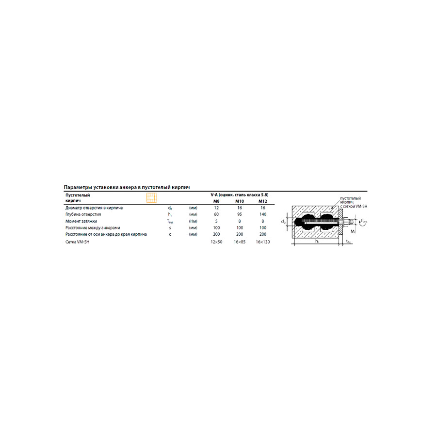 Резьбовая шпилька MKT V-A 10-65/165 оц. 21207101