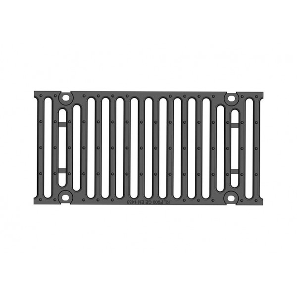 Решётка чугунная для тяжёлых нагрузок DN200 500/247/25 16/220 класс F900 Арт.RU22008