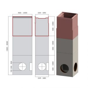 Дождеприемный колодец ДК SIR 200/3 бетонный F900 низ