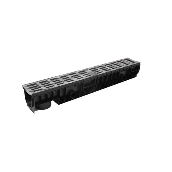 Лоток Ecoteck MEDIUM 100.125 h145 с решеткой пластиковой класс В125