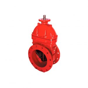 Задвижка с обрезиненным клином под электропривод тип 47GVА КРАСНАЯ DN100 PN16 DENDOR