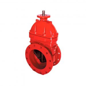 Задвижка с обрезиненным клином под электропривод тип 47GVА КРАСНАЯ DN250 PN10 DENDOR