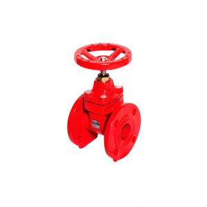 Задвижка с обрезиненным клином с маховиком тип 47GV КРАСНАЯ DN150 PN16 DENDOR