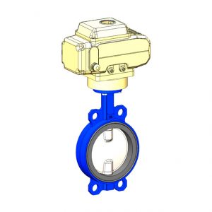 Затвор дисковый поворотный чугун VPI4448-N04EP Ду 40 Ру16 с эл/приводом Nutork 400В Tecofi