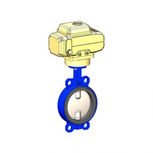 Затвор дисковый поворотный чугун VPI4448-N04EP Ду 65 Ру16 с эл/приводом Nutork 400В Tecofi