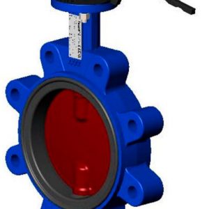Затвор дисковый поворотный чугун VPI4648-02EP Ду 125 Ру16 с резьб проушинами Tecofi