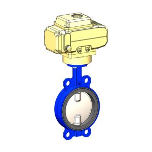 Затвор дисковый поворотный чугунный VPI4449-N24EP Ду 50 Ру16 Tecofi с эл/приводом Nutork 230В диск нерж