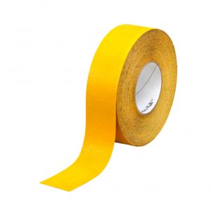 Противоскользящая лента Slip-Stop средней зернистости 100 мм желтая 183м