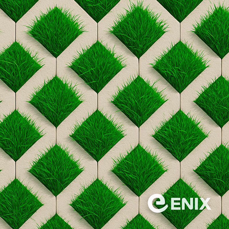 Фотография газонной бетонной решетки