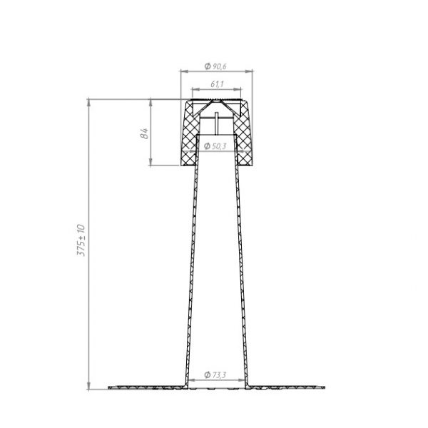 Аэратор кровельный Fachmann А-PVC75x240