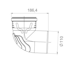 Отвод малошумный 110х87 Fachmann