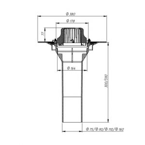 Воронка Fachmann VMOPro 160x590 с обогревом