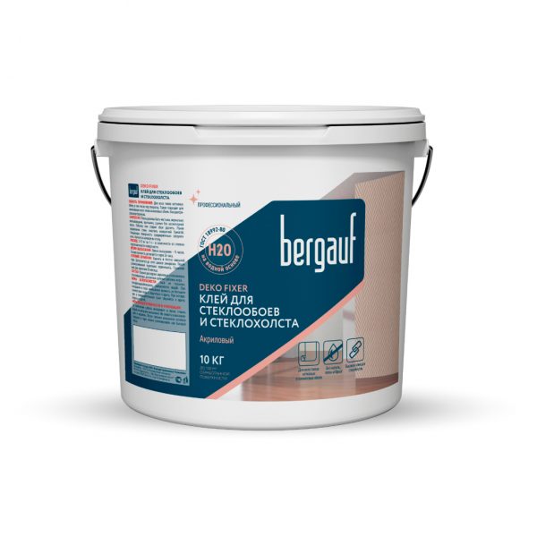 Bergauf Deko Fixer клей для стеклообоев и стеклохолста акриловый, 10 кг