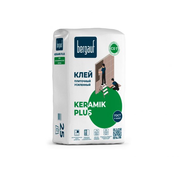 Bergauf Keramik Plus 25 кг Усиленный плиточный клей