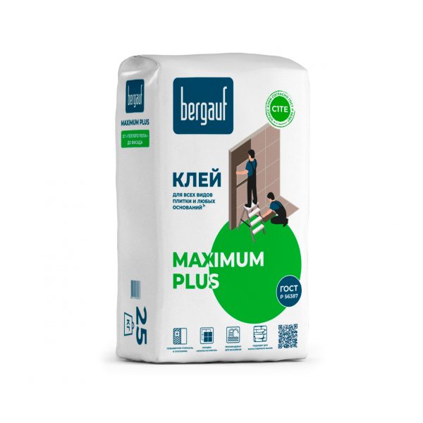 Bergauf Maximum Plus 5 кг Клей для всех видов плитки и любых оснований
