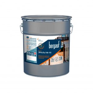 Bergauf PF-115 эмаль алкидная ПФ-115 для деревянных, металлических и бетонных поверхностей ярко-голубая, 25 кг