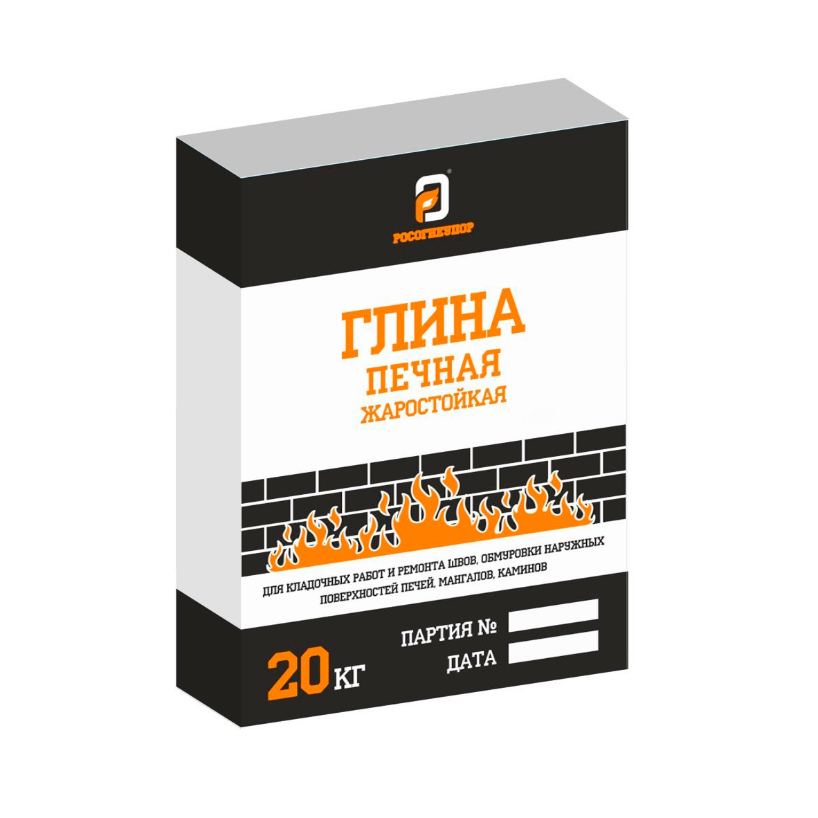 Глина печная жаростойкая (20кг) - купить по цене 270₽ оптом и в розницу ...